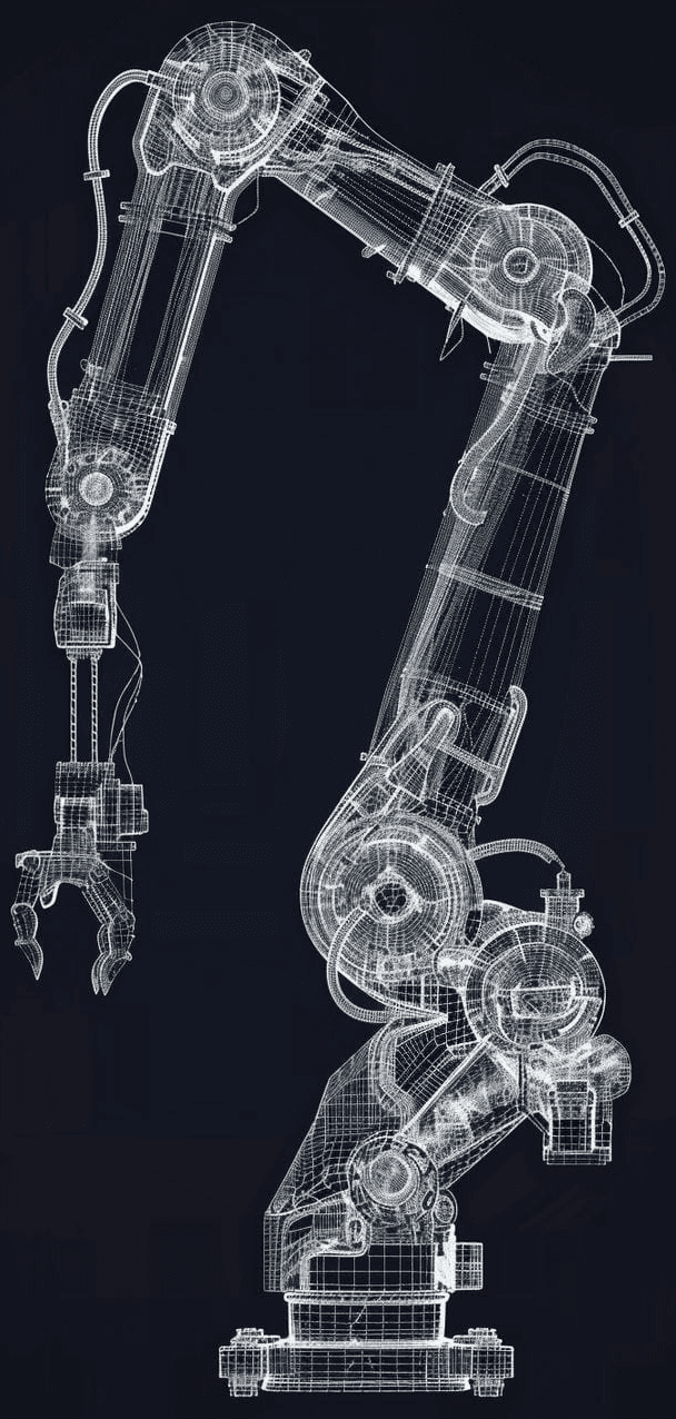 Wireframe robotic arm